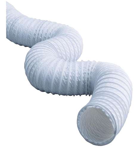DUNDAS JAFINE FD450E Flexible Duct, 50 ft L, Vinyl, White