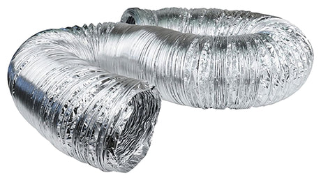 DUNDAS JAFINE AF450UL Flexible Duct, 4 in, 50 ft L, Aluminum