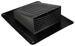 Dundas Jafine RL4PZW Roof Exhaust Cap, 4 in Duct, Co-Polymer, Black