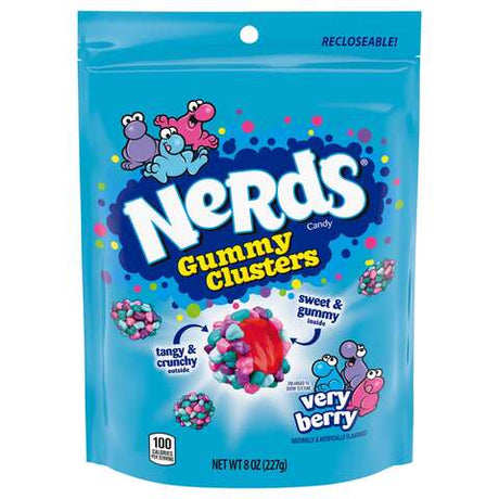 Nerds Very Berry Gummy Clusters 8 oz, Pack of 6