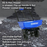 Chapin 8003A Salt Spreader with Baffles, 70 lb, Steel Frame, Poly Hopper, Pneumatic Wheel