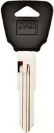 Hy-Ko 12005HD96 Automotive Key Blank, Brass/Plastic, Nickel, For: Honda Vehicle Locks, HD96 Key Number, Pack of 5