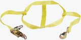 ProSource FH4016 Tie-Down, 2 in W, 14-7/8 in L, Metal/Polyester, Yellow, 3333 lb, Ratchet, Snap Hook End Fitting