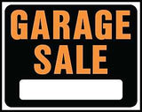 Hy-Ko Hy-Glo Series SP-110 Jumbo Identification Sign, Garage Sale, Fluorescent Orange Legend, Plastic, Pack of 5