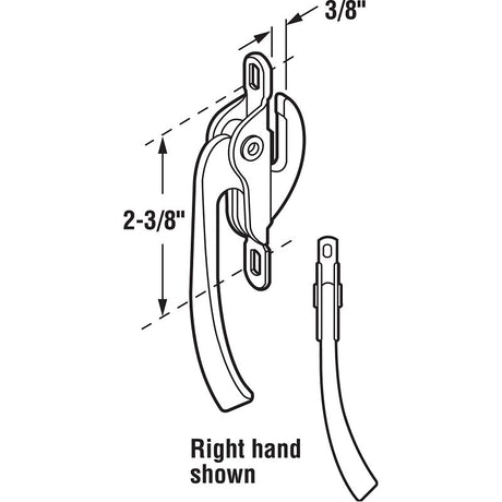 Prime-Line H 3542 Locking Handle, Aluminum