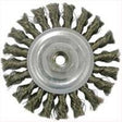 Vortec Pro 36015 Wire Wheel Brush, 4 in Dia, M10x1.25 Arbor/Shank, Knotted, Twisted Bristle, 0.014 in Dia Bristle