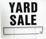 Hy-Ko LYS-5 Lawn Sign, YARD SALE, Black Legend, Plastic, 24 in W x 19 in H Dimensions, Pack of 5