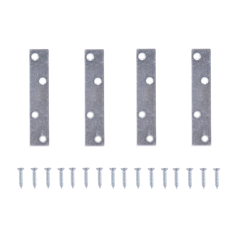ProSource MP-Z04-C4PS Mending Plate, 4 in L, 7/8 in W, Steel, Screw Mounting