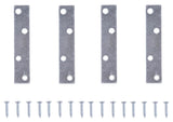 ProSource MP-Z04-C4PS Mending Plate, 4 in L, 7/8 in W, Steel, Screw Mounting