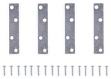 ProSource MP-Z04-C4PS Mending Plate, 4 in L, 7/8 in W, Steel, Screw Mounting