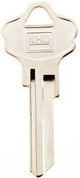 Hy-Ko 11050KW10 Key Blank, Brass, Nickel, For: Kwikset Cabinet, House Locks and Padlocks, Pack of 50
