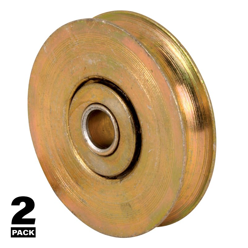 Prime-Line D 1503 Door Roller, 1/4 in ID x 1-1/4 in OD Dia Roller, 5/16 in W Roller, Steel, 2-Roller