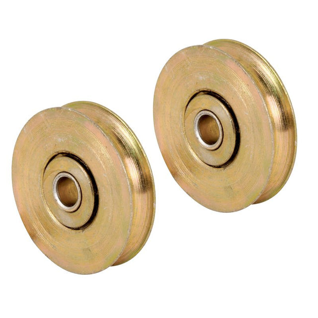 Prime-Line D 1503 Door Roller, 1/4 in ID x 1-1/4 in OD Dia Roller, 5/16 in W Roller, Steel, 2-Roller