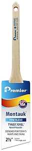 Premier MONTAUK Series 17202 Paint Brush, 2-1/2 in W, Thin Angle Sash Brush, Nylon/Polyester Bristle