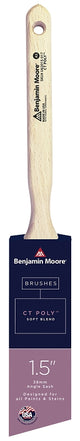 Benjamin Moore U62015-017 Paint Brush, Wood Handle, Soft Brush, CT Polymer Bristle, Angle Sash Handle, 1 EA