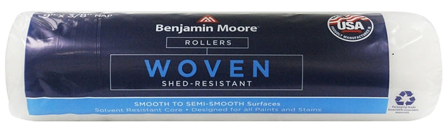 Benjamin Moore U65696-018 Roller Cover, 3/8 in Thick Nap, 9 in L, Woven Cover