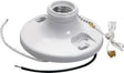 Legrand 280WHCC18 Pullchain Lamp Holder with Cage Neck, 250 V, 250 W, Phenolic Housing Material, White