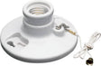 Legrand 282CC18 Pullchain Lamp Holder with Cage Neck, 250 V, 250 W, Porcelain Housing Material, White
