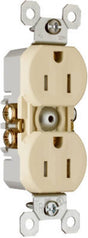 Legrand TradeMaster Series 3232TRICC14 Duplex Receptacle, Thermoplastic, Ivory, 2-Pole, 125 V, 3-Wire