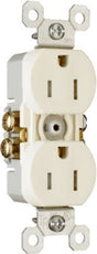 Legrand TradeMaster Series 3232TRLACC14 Duplex Receptacle, Thermoplastic, 2-Pole, 3-Wire, 14 to 12 AWG Wire