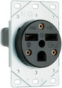 Legrand 3801CC6 Straight Blade Power Outlet Receptacle, 2 -Pole, 250 V, 30 A, NEMA: NEMA 6-30, Black