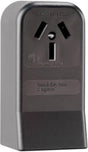 Legrand 385CC6 Straight Blade Power Outlet Receptacle, Surface Mounting, 3-Pole, 125/250 V, 50 A, Black