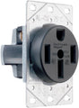 Legrand 3894CC6 Power Outlet, 3 -Pole, 125/250 V, 50 A, NEMA: NEMA 14-50R, Black