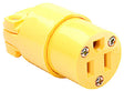 Legrand 4887YCC10 Electrical Connector, 2 -Pole, 15 A, 125 V, NEMA: NEMA 5-15R, Yellow