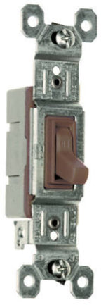 Legrand 660GUCC18 Toggle Switch, 15 A, 120 VAC, Side Wire Terminal, Thermoplastic Housing Material, Brown