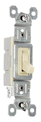 Legrand 660IG TradeMaster Series Toggle Switch, Ivory, 15 A, 120 VAC, Push Wire, Side Wire Terminal