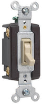 Legrand 664IGCC12 TradeMaster Series Toggle Switch, Ivory, 15 A, 120 VAC, Push Wire, Side Wire Terminal, 4-Pole