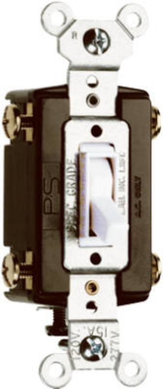Legrand TradeMaster 664WGCC12 Toggle Switch, 15 A, 120 V, 4 -Position, Thermoplastic Housing Material, White