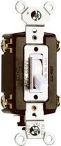 Pass & Seymour 664WGCC12 Toggle Switch, 15 A, 120 V, 4-Position, Thermoplastic Housing Material, White