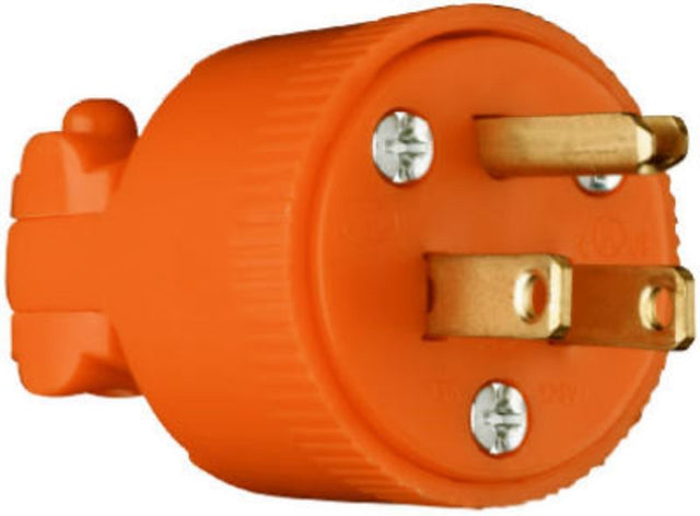 Legrand 6867OCC10 Electrical Plug, 2 -Pole, 15 A, 125 V, NEMA: NEMA 5-15P, Orange