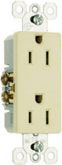 Legrand radiant Series 885ICC21 Duplex Receptacle, Thermoplastic, Ivory, 2-Pole, 3-Wire, 125 V, Push, Side Wiring