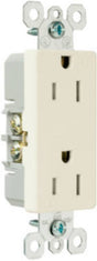 Legrand radiant Series 885TRLACC8 Duplex Receptacle, Thermoplastic, Light Almond, 2-Pole, 3-Wire, 125 V