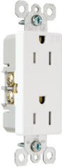 Legrand radiant Series 885TRWCC12 Duplex Receptacle, Thermoplastic, White, 2-Pole, 15 A, 125 V, NEMA: 5-15R