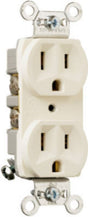 Legrand CRB5262LA Duplex Receptacle, Nylon/Thermoplastic, Light Almond, 2-Pole, 15 A, 125 V, Back, Side Wiring