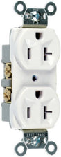 Legrand CRB5362WCC12 Duplex Receptacle, 2 -Pole, 20 A, 125 VAC, Back, Side Wiring, NEMA: 5-20R, White