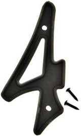 Hy-Ko PN-29/4 House Number, Character: 4, 4 in H Character, Black Character, Plastic, Pack of 10