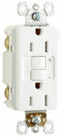 Legrand radiant Series 1597TRAWCCD4 GFCI Duplex Receptacle, Nylon, White, 2-Pole, 15 A, 125 VAC, NEMA: 5-15R