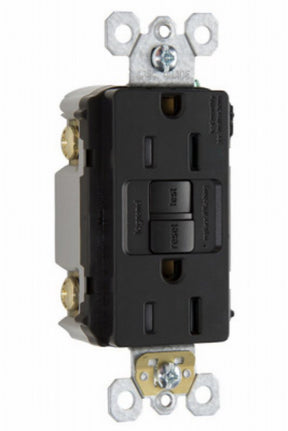 Legrand radiant Series 1597TRDBCC4 GFCI Outlet, 125 V, 15 A, NEMA: NEMA 5-15R, Back and Side Wiring, Dark Bronze