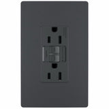 Legrand radiant Series 1597TRGCC4 Duplex Self-Test GFCI Receptacle, 125 V, 15 A, NEMA: NEMA 5-15R, Graphite