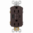 Legrand radiant 1597TRUSBACDBC4 Self-Test GFCI USB Outlet, 2-Pole, 15/2.1 A, 125 VAC, 1-Gang, 2-USB Port