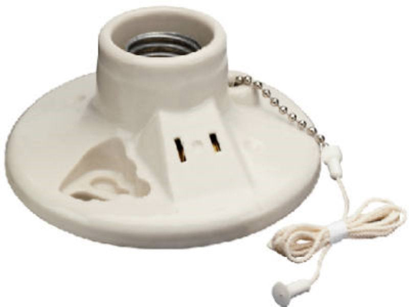 Legrand 9716 Lamp Holder, 125 V, 250 W, Porcelain Housing Material