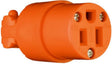 Legrand 6887OCC10 Electrical Connector, Heavy-Duty, 2-Pole, 15 A, 125 V, NEMA: NEMA 5-15R, Orange