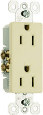 Legrand radiant Series 885ICP8 Duplex Receptacle, Thermoplastic, Ivory, 2-Pole, 15 A, 3-Wire, Push, Side Wiring