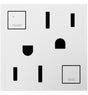 Legrand adorne Series AGFTR2152W4 GFCI Outlet, 125 VAC, 15 A, NEMA: NEMA 5-15R, White