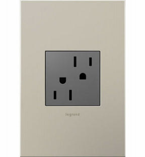 Legrand adorne Series ARTR152M4 2-Module Outlet, Brass/Polycarbonate/Steel, Magnesium, 2-Pole, Wall Mounting