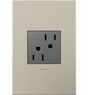 Legrand adorne Series ARTR152M4 2-Module Outlet, Brass/Polycarbonate/Steel, Magnesium, 2-Pole, Wall Mounting
